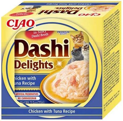 Inaba Dashi Delights Katzenfutter Huhn mit Thunfisch in Dashi-Brühe