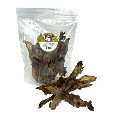 Petsnack Kaninchenohr ohne Haare – getrockneter Kausnack vom Kaninchen für Hunde