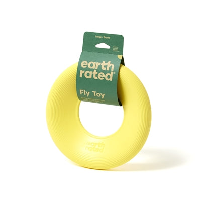 Earth Rated Flyer Toy TPE Detailansicht – umweltfreundliches Wurfspielzeug Hund seitlich