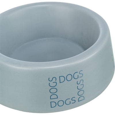 Trixie Keramik Fressnapf Grau-Blau Nahaufnahme – schwerer Hundenapf spülmaschinenfest Detail