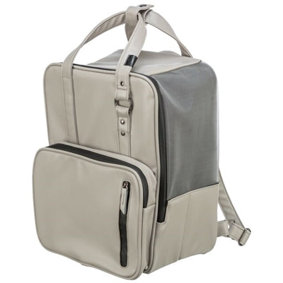 Trixie Hunde-Rucksack Citystyle Hellgrau – stylischer Kunstleder-Tragebeutel für kleine Hunde