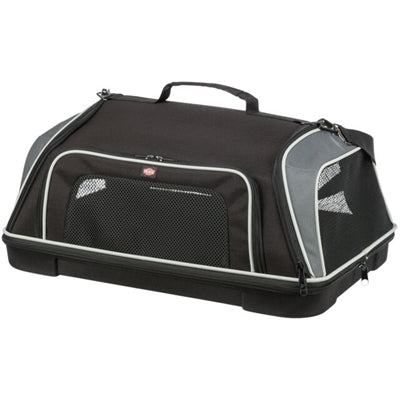 Trixie Flugzeugtasche Boarding für Hunde in Schwarz-Grau, IATA-konforme Transporttasche