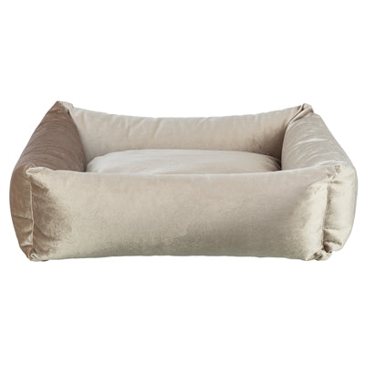 Trixie Hundekorb Malia eckig gold sand recycelt – Hundebett nachhaltig gepolstert Schlafplatz