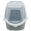 Trixie Kattenbak Vico Open Top Met Kap Lichtgrijs / Wit