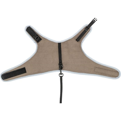 Trixie Softgeschirr Katze Mit Gurt Taupe Detailansicht – Katzengeschirr beige Gurt verstellbar seitlich