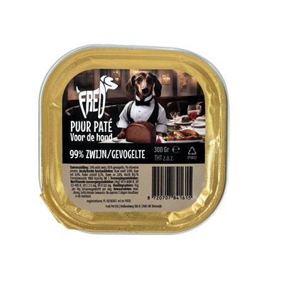Freds Pure Hundepastete mit Wildschwein und Geflügel – 99% Fleischanteil