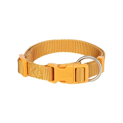 Trixie Premium Hundehalsband in Curry-Gelb, verstellbares Nylon-Halsband für Hunde