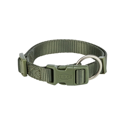 Trixie Hundehalsband Premium olivgrün – robustes Nylon-Halsband mit Polsterung