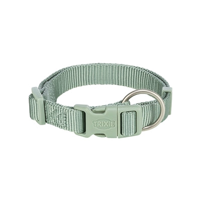 Trixie Premium Hundehalsband in Salbeigrün, weiches Nylon-Halsband verstellbar