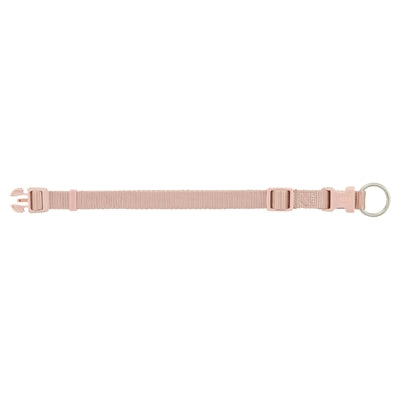 Trixie Hundehalsband Premium Blush Pink Detailansicht – hochwertiges Nylon-Halsband seitlich