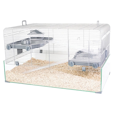 Zolux Panas Nagetierkäfig in Grau, praktischer Käfig für Hamster und Kleintiere