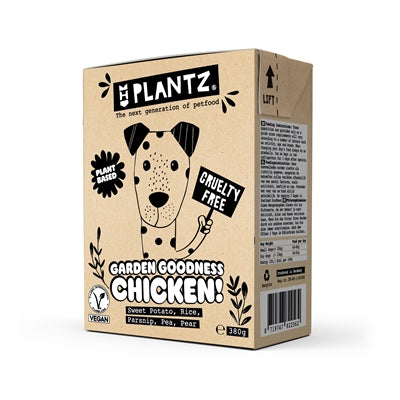 Henart Plantz Garden Goodness Nassfutter Hund – pflanzliche Hähnchen-Chunks im Tetra Pack
