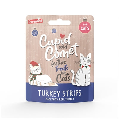Cupid & Comet Weihnachtssocke Katze Rückansicht – Katzenspielzeug Weihnachten Verpackung Detail