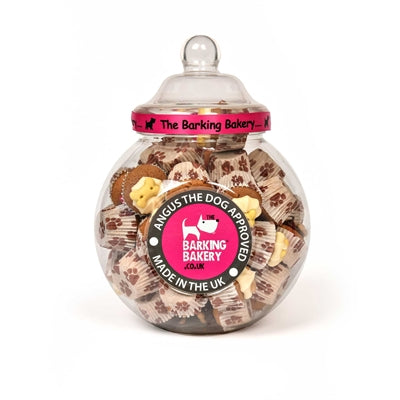 Barking Bakery Vorratsglas Mini-Eiswaffeln Detailansicht – Hundekekse im Glas Nahaufnahme