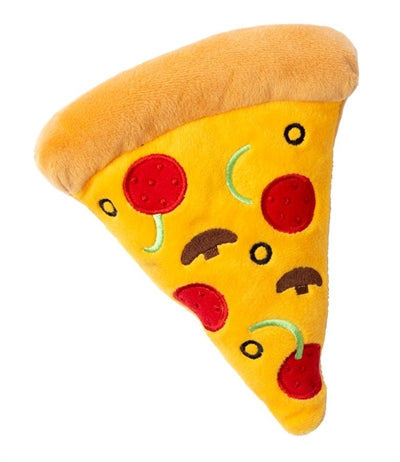 Fuzzyard Pizzastück Plüschspielzeug für Hunde – weiches Quietschspielzeug im Pizza-Design