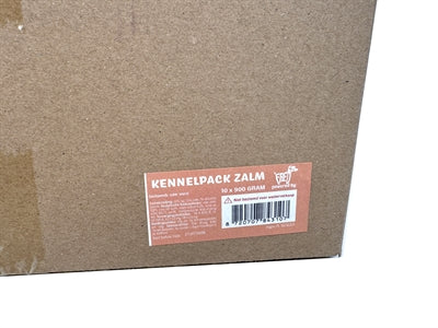 Freds Frischfleischwurst Lachs Kennelpack Detailansicht – getreidefreies Nassfutter Hunde seitlich