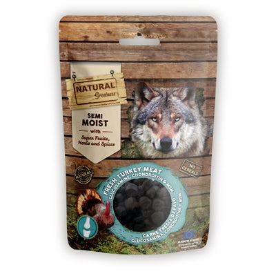 Natural Greatness Gelenkbits Detailansicht – halbfeuchte Snacks Glucosamin Hunde Nahaufnahme