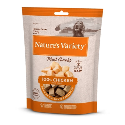 Natures Variety gefriergetrocknete Hühnerfleischstückchen – purer Snack für Hunde und Katzen