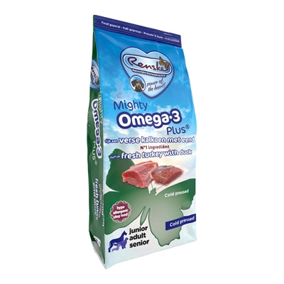 Renske Mighty Omega Plus Truthahn und Ente gepresstes Hundefutter mit Omega-Fettsäuren