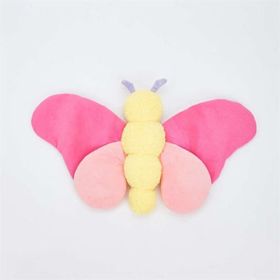 Fofos Jumbo Schmetterling Plüsch-Hundespielzeug rosa – Nahaufnahme
