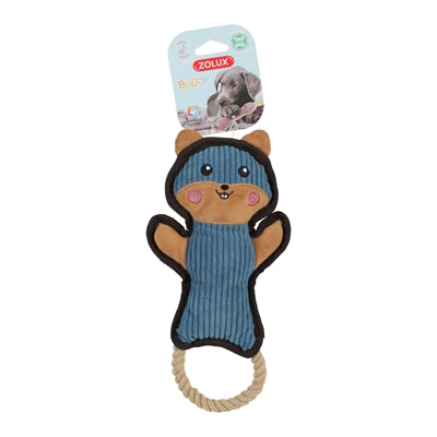 Zolux Kumpel Hamster blau Detailansicht – weiches Plüsch-Hundespielzeug
