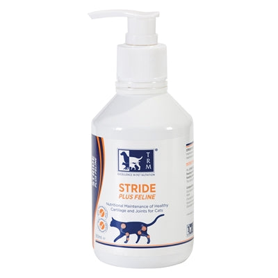 TRM Stride Plus Feline Rückseite – Dosierung und Inhaltsstoffe der Katzen-Gelenkergänzung