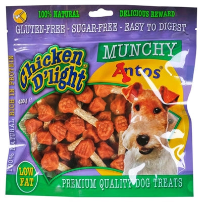 Antos Huhn D'light Munchy – Kausnacks mit Hühnchenfleisch für Hunde