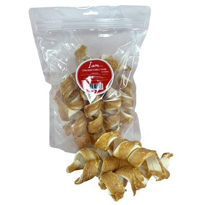 I Am Hühnerlöckchen Kausnack für Hunde, Frontansicht Verpackung