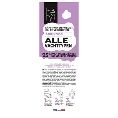 Hery Universal Shampoo-Pulver für alle Hunderassen – Trockenshampoo Fellpflege
