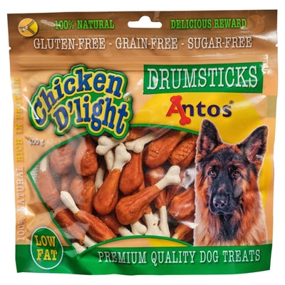 Antos Hähnchen D'light Trommelstöcke – Kausnacks aus Hühnchenfleisch für Hunde