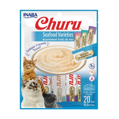 Inaba Churu Multipack Katzensnack Thunfisch und Meeresfrüchte Verpackung
