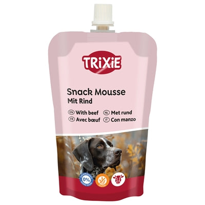 Trixie Snack-Mousse mit Rindfleisch cremiger Hundesnack – Tube Frontansicht