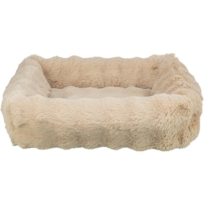 Trixie Hundebett Elli Sand – Seitenansicht mit weichem Randpolster