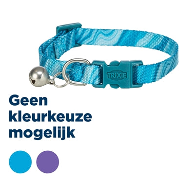 Trixie Katzenhalsband Wellen sortiert – buntes Nylonhalsband für Katzen, Frontansicht