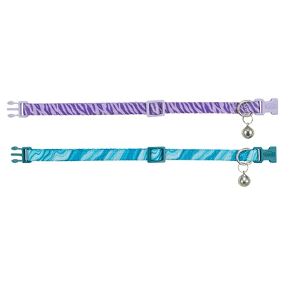 Trixie Wellenmuster Katzenhalsband sortiert – Detailansicht Verschluss und Muster
