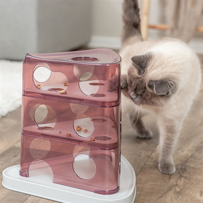 Trixie Käseturm Katzen-Intelligenzspielzeug Detailansicht Kugelbahn