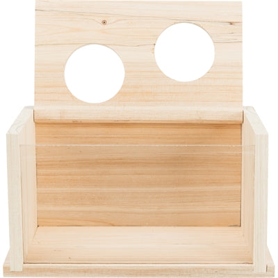 Trixie Sandbad Holz Kleintier-Badehäuschen Seitenansicht