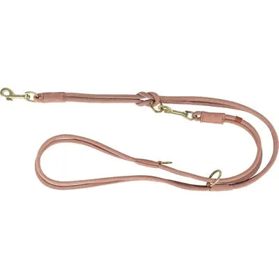 Trixie Hundeleine Rein Einstellbar Rund Genähtes Leder Rosa