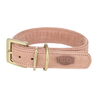 Trixie Lederhalsband rosa Hund Verschluss Detailansicht