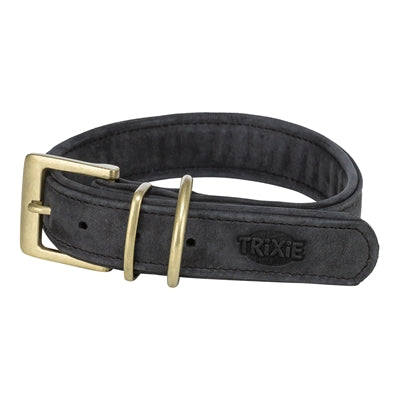 Lederhalsband Trixie schwarz Hund angelegt Anwendung