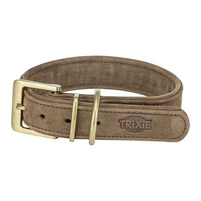 Trixie Halsband Echtleder braun Hund Verpackung komplett