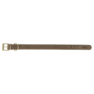 Trixie Halsband Echtleder braun Nahaufnahme Material Textur