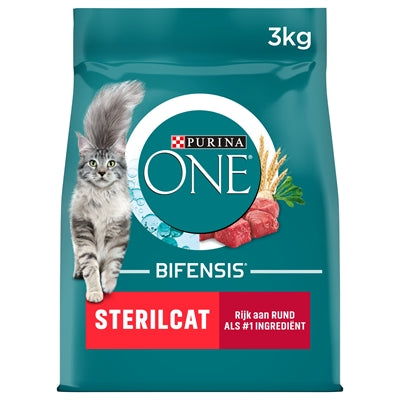 Purina One Sterilcat Katzentrockenfutter Rindfleisch Weizen für kastrierte Katzen
