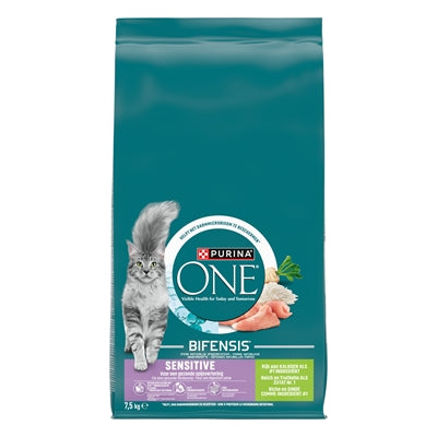 Purina One Sensitive Katzentrockenfutter Pute mit Reis für empfindliche Katzen