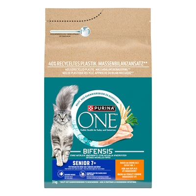 Purina One Senior Katzentrockenfutter Huhn mit Vollkornmüsli