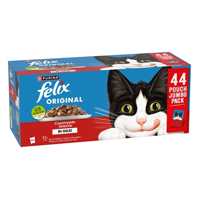 Felix Landschaftsauswahl Katzen-Nassfutter Beutel Rückseite Inhaltsstoffe