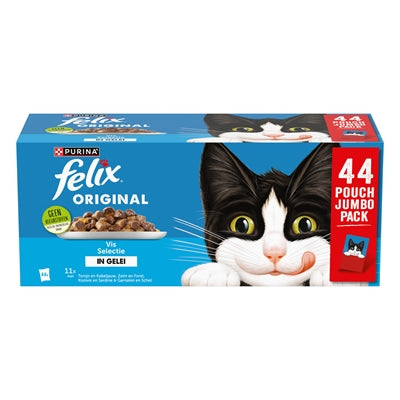 Felix Original Fischauswahl in Gelee Katzennassfutter Multipack Frontansicht