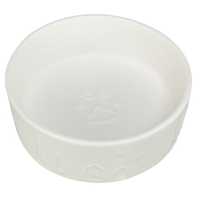 Trixie Hundenapf Keramik weiß Winterrelief für Futter und Wasser 300ml