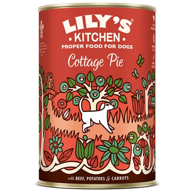 Lily's Kitchen Hüttenkuchen Nassfutter für Hunde, Dose Frontansicht