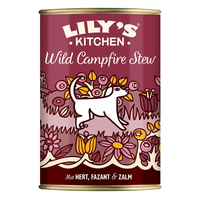 Lily's Kitchen Wilder Lagerfeuer-Eintopf Nassfutter für Hunde, Dose Frontansicht